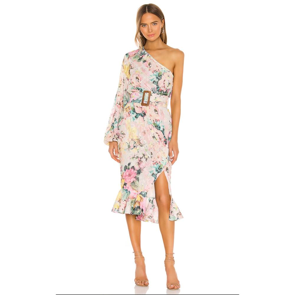 Hemant & Nandita Teien Midi Dress Floral Printed